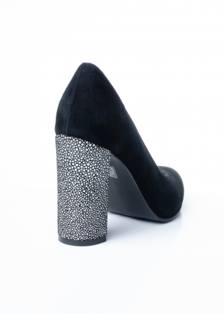 Pantofi de piele naturala Cunadena 1180 negri [5]