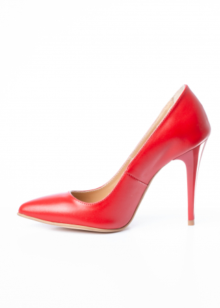 Femei - Pantofi de piele naturala Cunadena 693 rosii