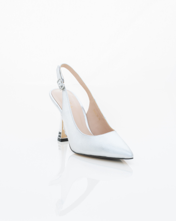 Primavara - Pantofi Eleganti de piele naturala Epica 3619 - 10 cm  argintii