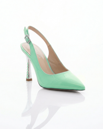Incaltaminte - Pantofi Eleganti de piele naturala Epica 3621 - 7.5 cm turcoaz