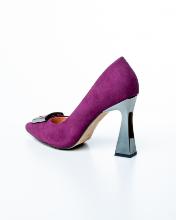 Pantofi de piele naturala Epica 1426 - 10 cm  mov [6]