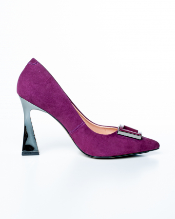 Pantofi de piele naturala Epica 1426 - 10 cm  mov [3]