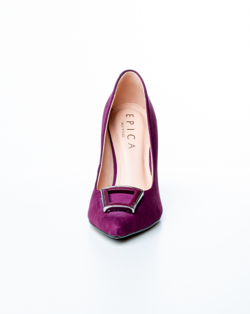 Pantofi de piele naturala Epica 1426 - 10 cm  mov [1]