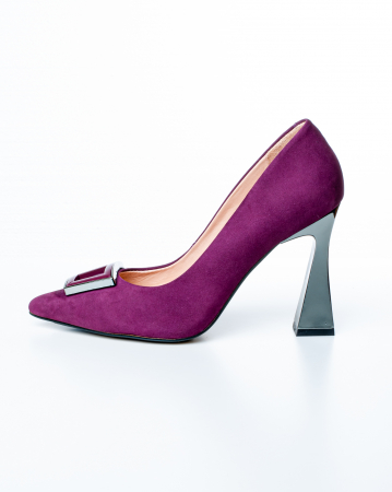 Pantofi de piele naturala Epica 1426 - 10 cm  mov [7]