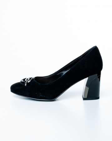Pantofi de piele naturala Epica 1430 - 7 cm  negri [7]