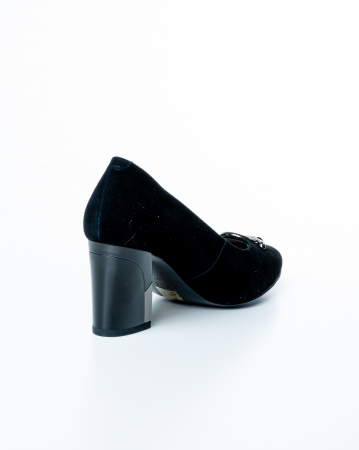 Pantofi de piele naturala Epica 1430 - 7 cm  negri [4]