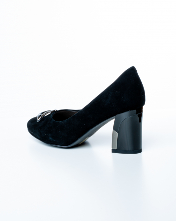Pantofi de piele naturala Epica 1430 - 7 cm  negri [6]