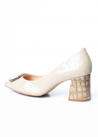 Pantofi de piele naturala Epica 1431 bej [7]