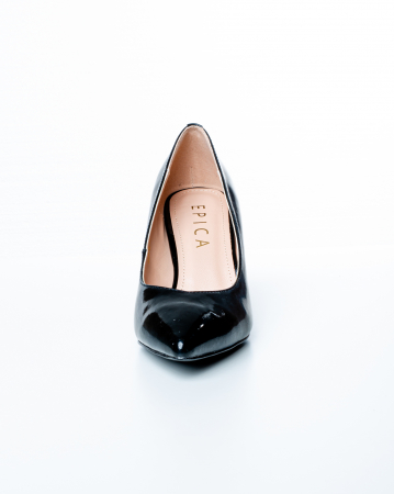 Pantofi de piele naturala Epica 2461 - 7 cm  negri [1]