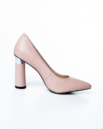 Pantofi de piele naturala Epica 2651 - 9 cm  pudra [3]