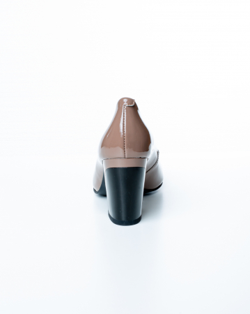 Pantofi de piele naturala Epica 3002 - 7 cm  maro [5]