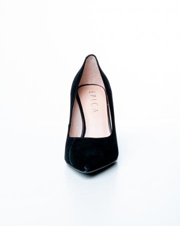 Pantofi de piele naturala Epica 3005 - 8 cm  negri [1]