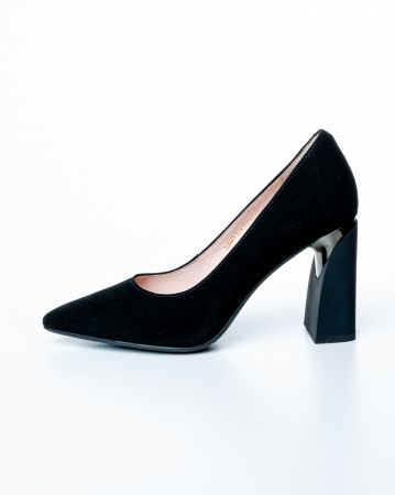 Pantofi de piele naturala Epica 3005 - 8 cm  negri [7]
