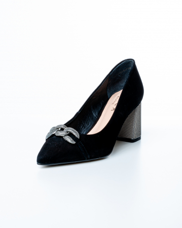 Femei - Pantofi de piele naturala Epica 3007 - 7 cm  negri