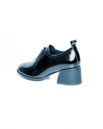 Pantofi de piele naturala Epica 3258 - 5 cm  negri [7]