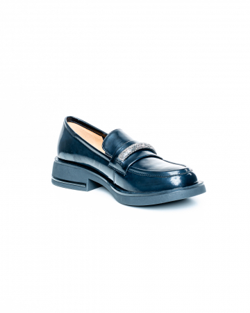 Pantofi de piele naturala Epica 3268 - 3 cm  negri [3]