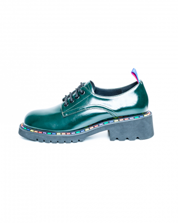 Femei - Pantofi de piele naturala Epica 3274 - 3 cm  verzi