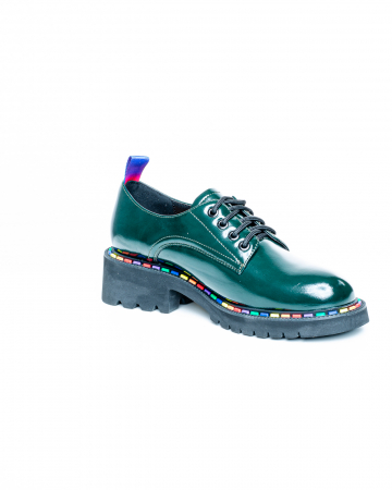 Pantofi de piele naturala Epica 3274 - 3 cm  verzi [3]