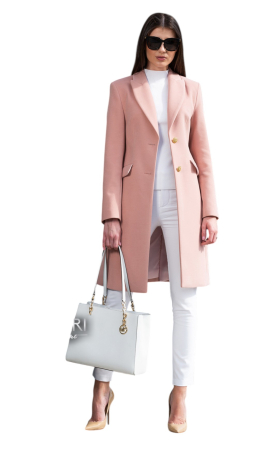 Pardesiu de lână Sentierri 805 pudra [2]