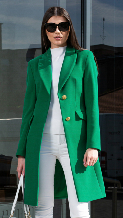 Femei - Pardesiu de lână Sentierri 805 verde