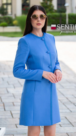 Pardesiu de lână Sentierri 840 albastru-azur [0]