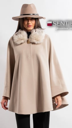 Femei - Pelerina de lână Sentierri 859 bej