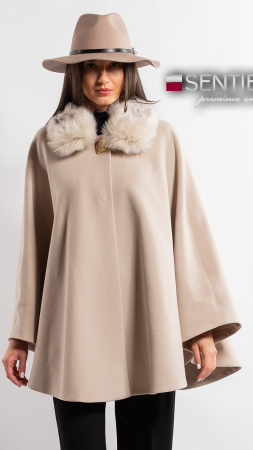 Femei - Pelerina de lână Sentierri 859 bej