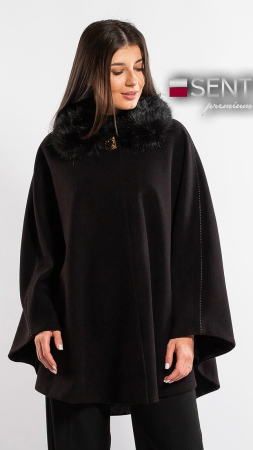 Femei - Pelerina de lână Sentierri 859 neagra