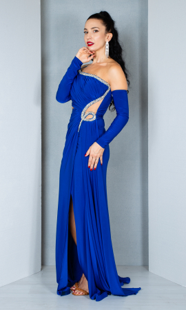 Rochie Abbey lunga albastra [2]