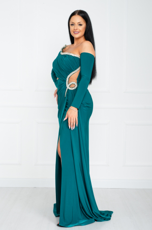 Rochie Abbey lunga verde [2]