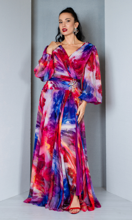 Rochie Abigail lunga multicolor [1]