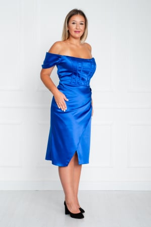 Rochie Adelynn midi albastra [2]