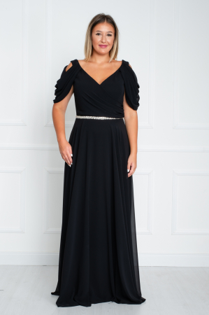 Rochie Adriana lunga neagra [0]