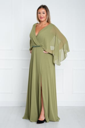 Rochie Adrienne lunga kaki [2]