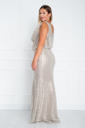 Rochie Aelin lunga bej [3]