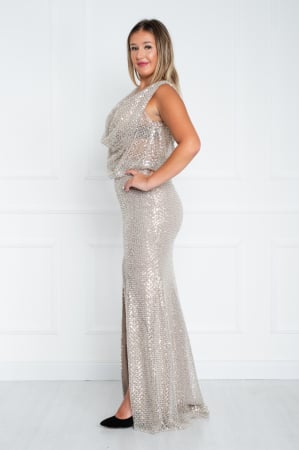 Rochie Aelin lunga bej [2]