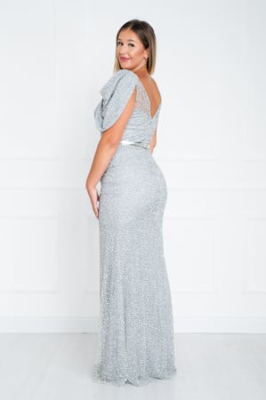 Rochie Agnes lunga gri [3]