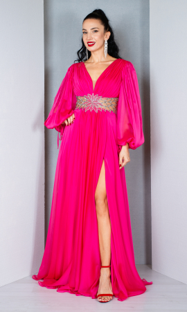 Rochii de seara - Rochie Amiyah lunga fucsia