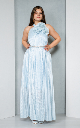 Rochie Anahi lunga bleu [0]
