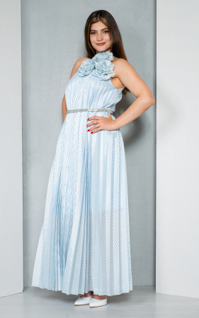 Rochie Anahi lunga bleu [2]