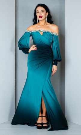Rochii de revelion - Rochie Andie lunga petrol