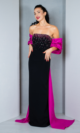 Rochie Andromeda lunga fucsia [2]