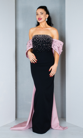 Rochie Andromeda lunga pudra [1]