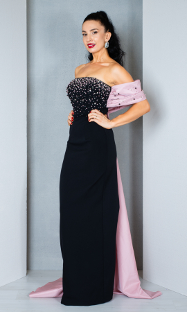 Rochie Andromeda lunga pudra [2]