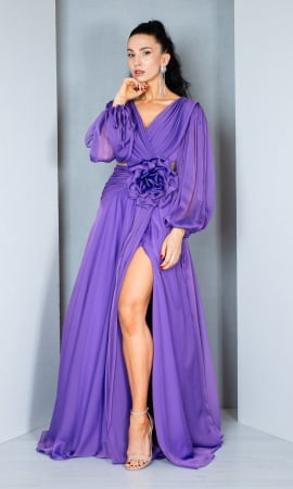 Rochii fabricate in Romania - Rochie Angel lunga mov