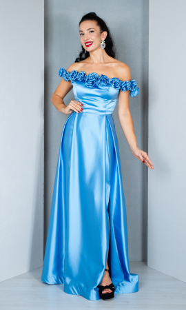 Rochii de seara - Rochie Anissa lunga bleu