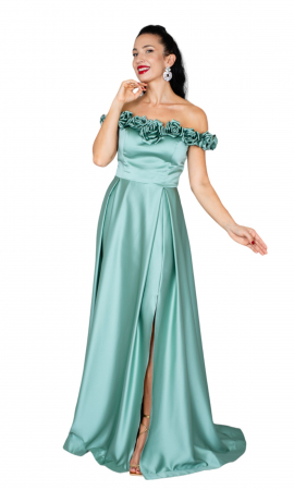 Rochie Anissa lunga vernil [4]
