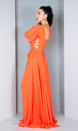 Rochie Anita lunga orange [3]
