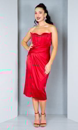 Rochii de nunta - Rochie Annabel midi rosie