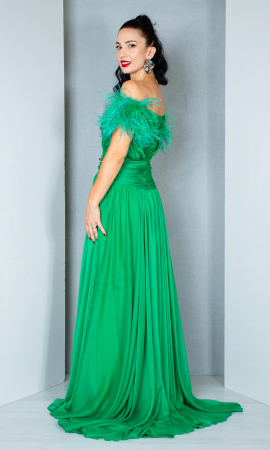 Rochie Annabella lunga verde [3]